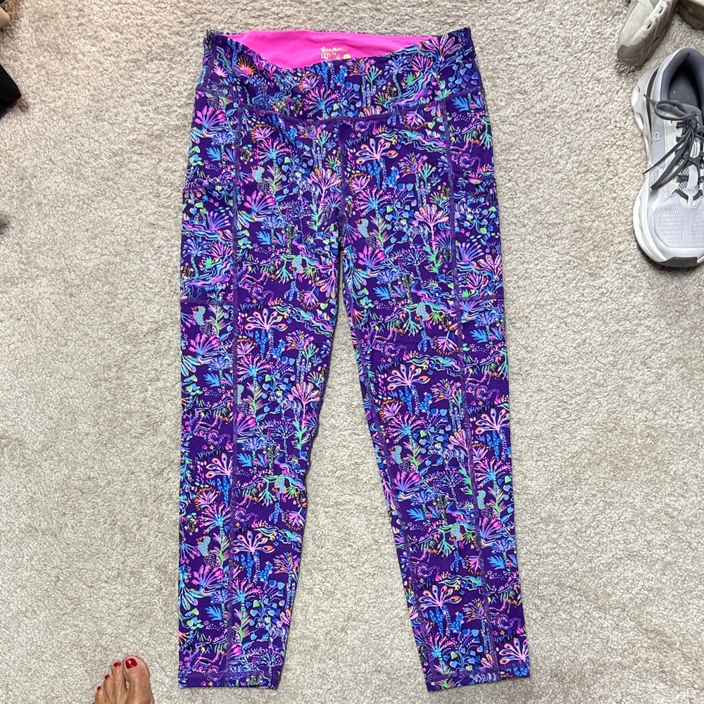 Lilly Pulitzer Purple Floral Leggings